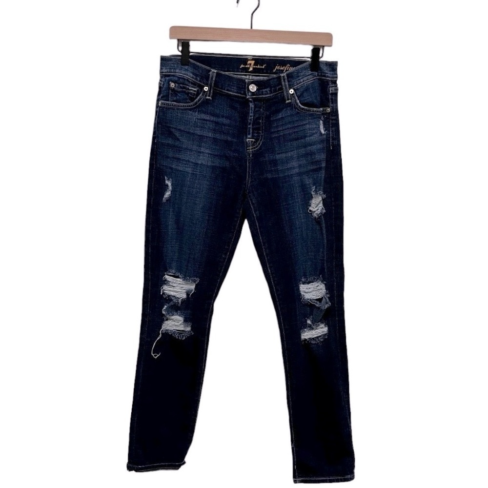 7 For All Mankind Josefine Skinny Boyfriend Jeans Size 26